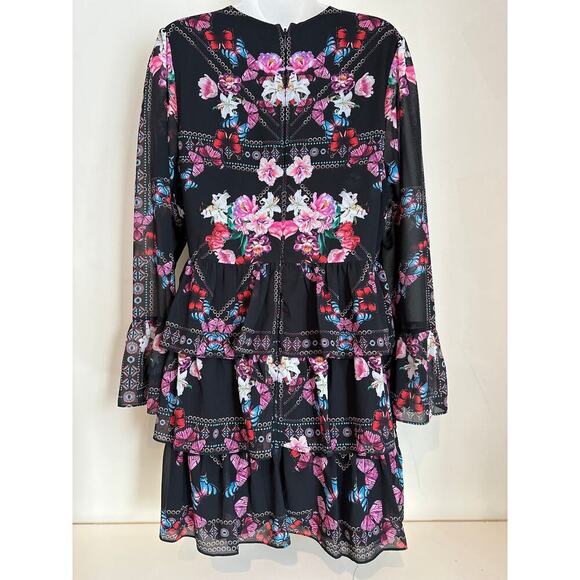 Bebe size large dress floral‎ boho flowy excellent condition - Picture 4 of 5
